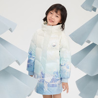 BOSIDENG 波司登 儿童羽绒服冬季中长款面包服连帽冰雪奇缘女
