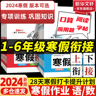 2024版一本寒假衔接焊机寒假作业小学语文阅读理解练字帖数学口算计算一年级二年级三四五六人教版专项训练123456复习上册预习下册练习册子小学书 寒假衔接 数学 人教版 五年级