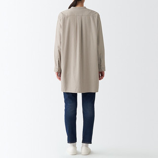  無印良品 無印良品 MUJI 女式 法兰绒 中长衬衫 BCJ16C1A 长袖休闲百搭衬衫