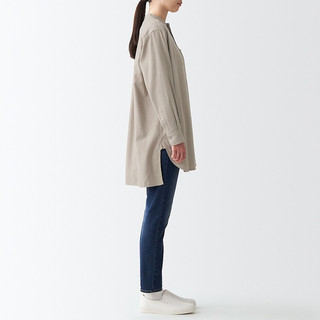  無印良品 無印良品 MUJI 女式 法兰绒 中长衬衫 BCJ16C1A 长袖休闲百搭衬衫