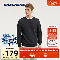 SKECHERS 斯凯奇 雅钻系列男子套头卫衣简约圆领长袖L323M051