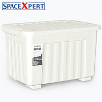 SPACEXPERT 空间专家 衣物收纳箱 36L白色 1个装 带轮