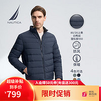 诺帝卡(NAUTICA)男装秋冬防轻溅水休闲羽绒服JE1400 藏青4NV L