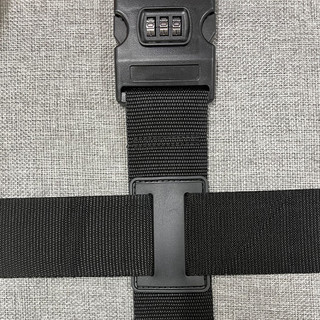 品力 拉杆箱打包带出差旅行可调节行李箱绑带 预留十字易捆黑色带锁