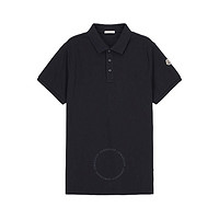 MONCLER 盟可睐 男士蓝色logo印花领Polo衫