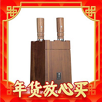 爆卖年货：tuoknife 拓 黑将刀具套装大马士革中式大菜刀厨房切片切肉家用砍骨斩骨剁骨刀 黑将系列三件套