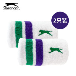 Slazenger 护腕男女运动吸汗防扭伤护手腕护具篮球羽毛球网球擦汗2只装