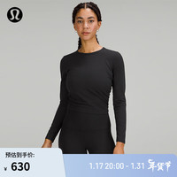 露露乐蒙lululemon丨All It Takes 女士运动长袖T恤*罗纹 Nulu™ LW3GEZS 黑色 8