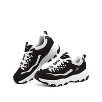 SKECHERS 斯凯奇 女款D'LITES1.0 经典黑白熊缓震老爹鞋8730076