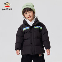 大嘴猴(paul frank)童装儿童棉服男童保暖棉袄中大童短款厚外套 黑色 140cm