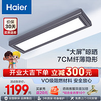 Haier 海尔 隐形电动晾衣架薄阳台侧装升降 智能嵌入式隐藏式 自动晾衣机 HLE-QO30S