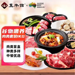 zenew 真牛馆 谷饲牛肉 鸡扒叉烧肉类盲盒  1kg