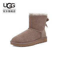 UGG 冬季女士经典贝莉舒适平底休闲蝴蝶结短靴雪地靴 1016501 CRBO | 驯鹿色 37