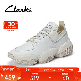 Clarks 其乐 三瓣系列男士经典三瓣鞋老爹鞋休闲潮流时尚运动鞋板鞋男百搭 白色  40