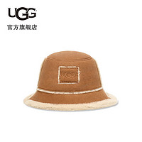 UGG 冬季新款女士休闲舒适帽子简约盆帽时尚渔夫帽 22601 CHE | 栗色 S/M