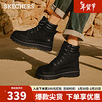 SKECHERS 斯凯奇 女士马丁靴大黄靴工装靴高帮登山靴167901 全黑色/BBK 37