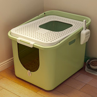 猫砂盆超大号全封闭猫厕所半封闭猫沙盆子防外溅猫屎盆顶入式猫盆