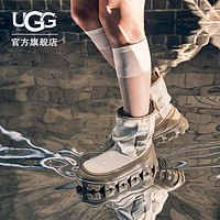 UGG 男女同款舒适厚底休闲短靴防泼水时尚靴 1144059 MSJS | 芥菜籽/茉莉白色 37