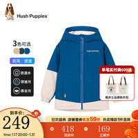 暇步士（Hush Puppies）童装儿童冬装外套男童冬季男大童时尚拼色加厚外套休闲 日食蓝 110cm