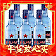 爆卖年货、88VIP：红星 二锅头酒 绵柔8纯粮 蓝瓶 43%vol 清香型白酒 500ml*6瓶