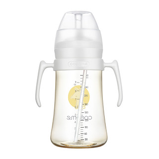 可可萌吸管奶瓶一岁以上2岁3岁大宝宝硅胶ppsu儿童喝奶杯喝水杯