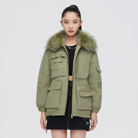 BOSIDENG 波司登 女式翻领超大貉子毛领羽绒服 B10145504