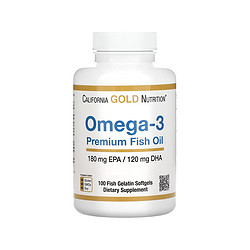 California Gold Nutrition CGN欧米伽3优质鱼油高纯度omega3深海鱼油成人胶囊100粒