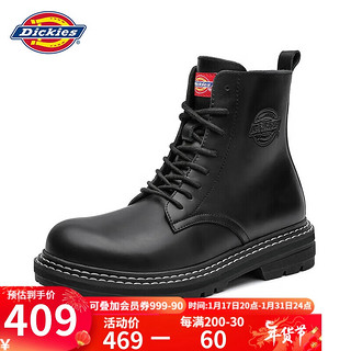 Dickies 帝客 马丁靴男靴子男拉链系带男靴工装靴 黑色 42