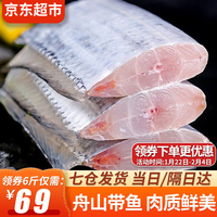 往牧 精品国产小眼舟山带鱼 生鲜 鱼类 冷冻带鱼段 刀鱼 海鲜水产 6斤装