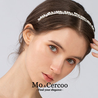 奢蔻（Cercoo）Mo&Cercoo海色贝珠系列珍珠发箍高颅顶发饰显脸小 珍珠白