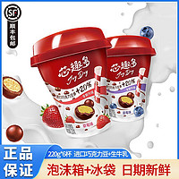 yili 伊利 巧克力豆JoyDay酸奶220g*6杯草莓蓝莓风味发酵乳