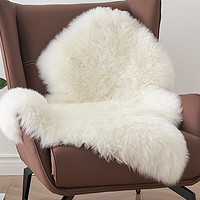 AOZUN 澳尊 保暖皮毛一体单人沙发垫羊毛垫 象牙白 澳洲款 1P 70*100cm