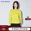 BLUE ERDOS羊绒衫女100%山羊绒圆领简约保暖基础打底毛衣针织套衫 黄绿 160/80A/S