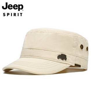 Jeep吉普帽子男士平顶帽鸭舌帽秋冬时尚户外太阳帽旅游出行防晒遮阳帽 深蓝色