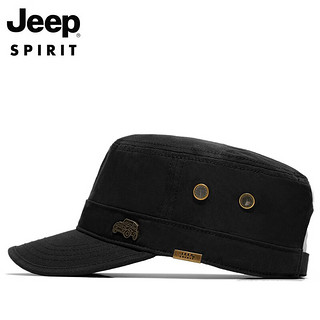 Jeep吉普帽子男士平顶帽鸭舌帽秋冬时尚户外太阳帽旅游出行防晒遮阳帽 深蓝色