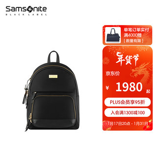 Samsonite 新秀丽 双肩包女轻奢商务通勤背包电脑包NU8 黑色-小号