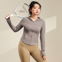 胖梨日记大码裸感瑜伽外套女秋冬加绒修身运动长袖胖mm跑步服