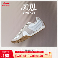 LI-NING 李宁 云川VINTAGE丨德训鞋女鞋T头鞋运动时尚鞋经典休闲鞋AGCT160 云雾白-3 37