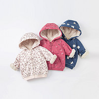 88VIP：戴维贝拉 童装2023冬季新款男童宝宝时髦加绒外套女童宝宝洋气上衣