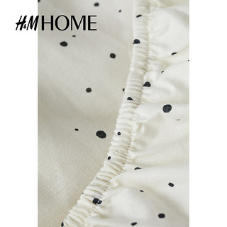 H&MHOME家居床上用品波点条纹满印柔软舒适床罩0581493 白色/多色条纹 尺码00