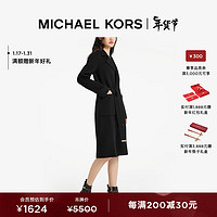 MICHAEL KORS 迈克·科尔斯 女士羊毛双面呢大衣外套 黑色 001 S