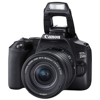 佳能（Canon） EOS 200D II 单反数码相机 女生高清旅游拍照照相机 二代 套机 250D 黑色+18-55 STM镜头+套餐