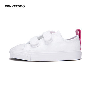 CONVERSE 匡威 儿童鞋婴童宝宝低帮魔术贴帆布鞋女童小白鞋A06329C