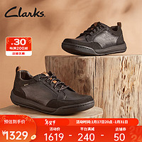 Clarks 其乐 艾什科系列 男士休闲皮鞋 261676497 黑色 41