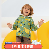 aqpa儿童棉服夹棉外套秋冬季保暖男女童宝宝婴儿棉衣洋气外出 小豹子 90cm