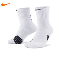 耐克（NIKE）Elite 中筒篮球袜 白袜（1 双） SX7625-100-L