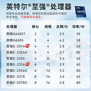 戴尔（DELL） PowerEdge 1U机架式服务器主机 R250（至强E-2314四核2.8G 16G 1TB桌面级*2)