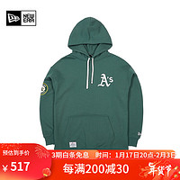 NEW ERA 纽亦华 2023新款MLB连帽卫衣男女NY套头休闲运动时尚潮衣 13732635-绿色 M