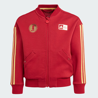 阿迪达斯（adidas）童装小童外套米奇100周年款春季男女儿童学院风宽松夹克IN7293 104cm