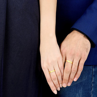 周生生新年足金款同行黄金戒指 款对戒求婚结婚 78208R计价 11圈3.45克 11圈3.45克（含工费100元）